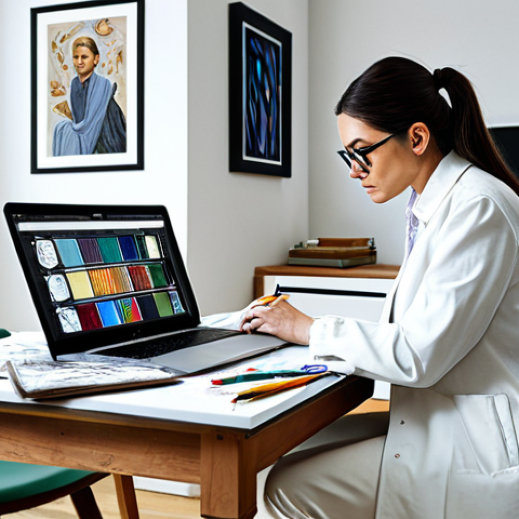 Budgeting Artist**
A professional artist in a modest studio, meticulously planning a budget on a laptop, surrounded by art supplies, fully clothed, appropriate attire, safe for work, perfect anatomy, natural proportions, financial responsibility theme, well-lit scene.
**