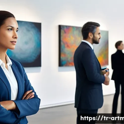 Home 11 예술경영학 석사과정 - **Prompt 1: The Visionary Art Manager**
"A diverse group of art management professionals, dresse...